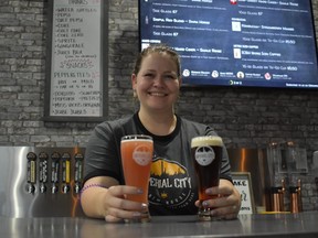 Emily Edwards of Sarnia's Imperial City Brew House is set to serve a cream ale with Cherry Wheat and an Irish Red Ale (Nitro).
BARBARA TAYLOR/LONDON FREE PRESS