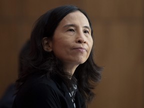 Chief Public Health Officer Theresa Tam listens to a question during a news conference in Ottawa, Wednesday Oct. 28, 2020.