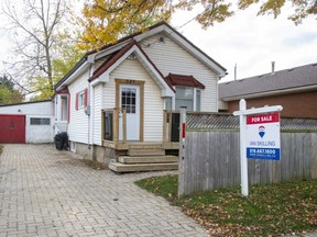 The house at 549 Grey St. that was previously alleged to be a Hells Angels clubhouse has been listed for sale for $299,900. DEREK RUTTAN / THE LONDON FREE PRESS