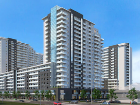 Two veteran London developers, Auburn and Drewlo, are teaming up for a massive build at the corner of Wellington Road and Bradley avenue, across from White Oaks Mall and Fanshawe College's south campus. The proposal includes five highrises for residential, commercial and office space as well as a parking structure atop underground spaces.