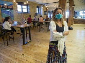 Loredana Wainwright, operations director at Pillar Nonprofit and Innovation Works, said they've had six to eight lease inquiries recently at the downtown shared office space. (Derek Ruttan/The London Free Press)