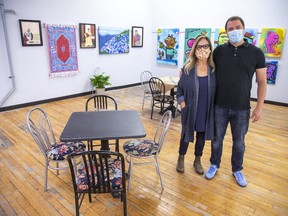 FireRoasted Coffee CFO Mark Navackas, with help from his mother, London Fringe founder Kathy Navackas, has launched a new art space called Somerville 630 at 630 Dundas St. in London on the site of the former Old East Village grocer. (Derek Ruttan/The London Free Press)