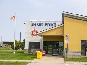 Aylmer police headquarters. (Mike Hensen/The London Free Press)