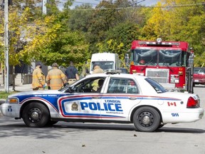 Ashland Avenue, between King and Dundas streets, was closed until about 12:30 p.m. on Thursday, as police investigate the fatal shooting of Scotty William Pate Wednesday night. Derek Ruttan/The London Free Press