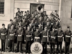 Many future Streamliners played in the RCAF St. Thomas Technical Training School’s marching brass and bugle band, pictured here in 1941, before forming their own jazz band.(Courtesy Andy Sparling)