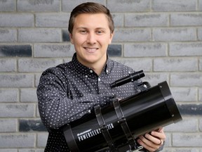 Cole Gregg, 22, a Western University astronomy student living in Chatham, discovered an unknown asteroid through remote access to a Spanish telescope a week ago, the university said Wednesday, Nov. 25. (Mark Malone/ Postmedia Network)