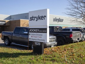 Hospital bed maker Stryker is closing at a cost of 70 jobs. (Derek Ruttan/The London Free Press)