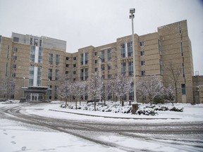 A COVID-19 outbreak has been declared at Perth Hall, a Western University student residence in London, Ont. (Derek Ruttan/The London Free Press)
