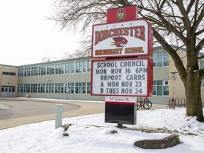 Middlesex-London Health Unit reported a positive COVID-19 case at Lord Dorchester secondary school, the Thames Valley District school board announced Monday. (Derek Ruttan/The London Free Press)