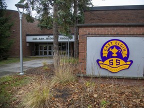 Thames Valley District school board reported a new COVID-19 case at Aylmer's East Elgin secondary school Sunday, Nov. 30, the fourth case at a London-area school on the weekend. (Derek Ruttan/The London Free Press)