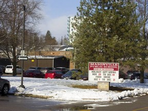 Masonville Public School has over a dozen portable classrooms.  (Mike Hensen/The London Free Press)