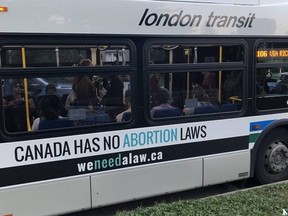 Ads by an anti-abortion group are returning to LTC buses following a legal challenge by the group. The LTC pulled the ads two years ago because they were flagged by an industry self-regulating body. (Twitter photo)