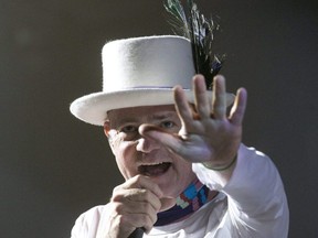 The Tragically Hip singer Gord Downie performs at Budweiser Gardens in London on Monday, Aug. 8, 2016. It was part of the band's farewell tour as Downie battled terminal cancer. File photo