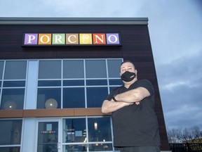 Gino Parcol, owner of Porcino restaurant on Hyde Park Road in London, feels his landlord should not have increased fees on the property. The landlord said he increased the fees because of a 6.7 per increase in commercial property tax. (Derek Ruttan/The London Free Press)