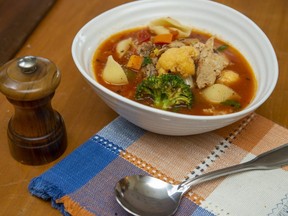 Chunky turkey and vegetable soup. (Derek Ruttan/The London Free Press)
