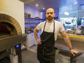 Michael Gelinas, the sous chef of Madre a pizza restaurant on Wellington Street in London. Mike Hensen/The London Free Press/Postmedia Network