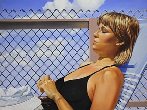 Late London artist Brian Jones' painting of his wife, Susanne Jones, who died last summer, is featured in a new show at Michael Gibson Gallery until Dec. 26.