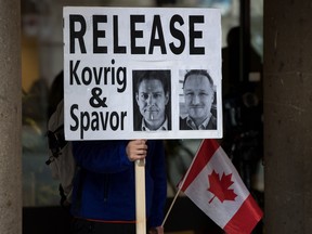 The sign says it succinctly: After two years as hostages in China, Michael Spavor and Michael Kovrig should be freed.