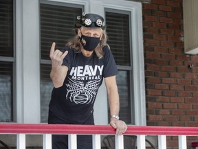 Brian Vollmer, front man of the rock band Helix, is organizing a telethon event along other local artists to raise funds for a stem cell treatment for Tristan Roby. Photo shot in London on Friday January 22, 2021. (Derek Ruttan/The London Free Press)
