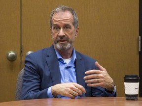 Dr. Paul Woods, CEO of London Health Sciences Centre, is pictured during a 2018 interview. (Derek Ruttan/The London Free Press)