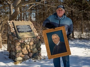 Jim Crane is outraged after land near Iona Station originally donated by his late great uncle, James Crane, was sold off by the local conservation authority. (Max Martin/THE LONDON FREE PRESS)