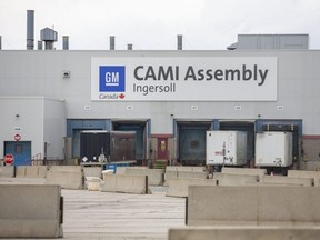 GM Canada has given workers at the Cami Assembly plant in Ingersoll until Dec. 12 to be vaccinated against COVID-19. Unifor Local 88, the union representing 1,600 workers at the plant, has filed a grievance over the policy. (London Free Press file photo)