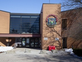 Staff and students at the Ontario Police College in Aylmer will receive COVID-19 shots Wednesday at a mobile clinic at the college. A COVID-19 outbreak at the college last month infected more than 110 people and forced the suspension of in-person classes. Free Press file photo