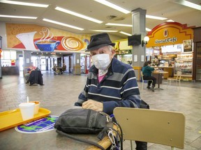 Londoner Ed Needham, 85, visits Cherryhill Village Mall. Malls like this one will still have life after the pandemic because they offer us a place to gather, says Glen Pearson. (Derek Ruttan/The London Free Press)