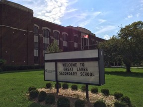 Sarnia's Great Lakes Secondary School is shown in this 2016 photo posted to the school's social media feed.