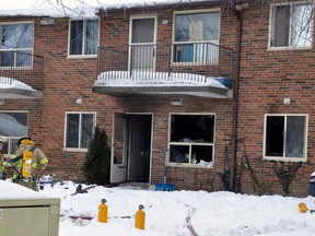 A man is charged with attempted murder in connection with a ground-level apartment fire in the Perth County community of Mitchell on Feb. 11. (Andy Bader/Mitchell Advocate)