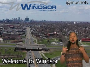Muco Habimana (Mucho TV) in his rap parody music video 'Welcome to Windsor.'