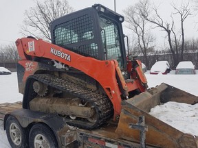 A Kubota skid steer was one four vehicles recovered in a London police probe of stolen construction equipment worth more than $200,000. (London police)