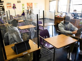 Students learn in a classroom during the COVID-19 pandemic. (Getty Images)