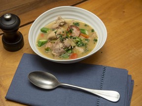Hearty chicken gumbo, served over as scoop of rice, brings a taste of New Orleans to the closing stages of a Southwestern Ontario winter, Jill Wilcox says. (Derek Ruttan/The London Free Press)