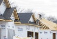 Houses by Bridlewood Homes are under constrcution in Lambeth on Monday, March 8, 2021. (Derek Ruttan/The London Free Press)