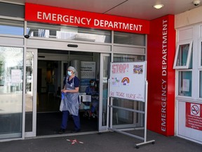 A triage nurse waits for patients in the Emergency Department. (File photo)
