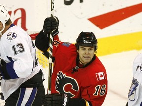 Tom Kostopoulos, then with the Calgary Flames