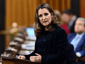 Federal Finance Minister Chrystia Freeland will deliver her first budget on April 19.