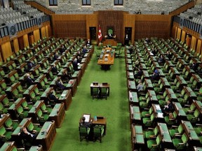 The House of Commons on March 24, 2020. (Photo by Blair Gable/ Reuters)