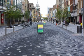 Dundas Place was closed to vehicular traffic. (Derek Ruttan/The London Free Press file photo)