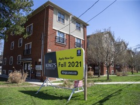 Middlesex-London Health Unit declared a COVID-19 outbreak Friday at King's Commons, a King's University College student residence. (Derek Ruttan/The London Free Press)