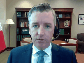 Conservative MP Michael Barrett complained about Liberal "shenanigans" over the WE Charity probe at the virtual meeting of the House of Commons ethics committee on April 8, 2021.