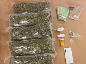 London police seized more than $40,000 worth of drugs following the arrest of two men Saturday. London police handout.