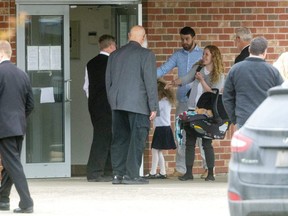 The Church of God in Aylmer held a large service indoors on Sunday, May 2, 2021, despite provincial emergency regulations limiting the number of people at religious services to a maximum of 10. 
(Mike Hensen/The London Free Press)