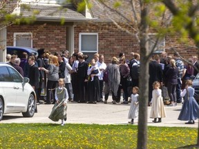 The Church of God in Aylmer held a large indoor service that breached Ontario's Covid-19 restrictions on Sunday May 2, 2021. Mike Hensen/The London Free Press