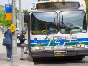 London Transit bus drivers complained Tuesday there is no enforcement of a rule that bus riders must be masked to help prevent the spread of COVID-19. (Mike Hensen/The London Free Press)