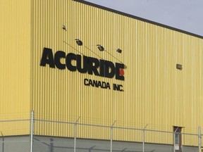 The Accuride Canada Inc. plant in London. (Free Press file photo)