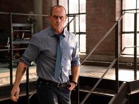 Christopher Meloni as Detective Elliot Stabler in a scene from the fourth episode of Law & Order: Organized Crime — The Stuff That Dreams Are Made Of.