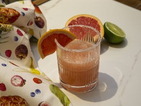 Add freshly squeezed red grapefruit juice for a tangy twist on a  frozen-style margarita, Jill Wilcox says. (Derek Ruttan/The London Free Press)