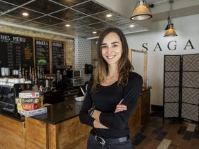 Helena Hodivoianu says she "always wanted to have a coffee shop and then I got into board games," and the end result is a new coffee shop at the corner of King and Talbot Streets in London that will feature a room for game enthusiasts while having their coffee. (Mike Hensen/The London Free Press)